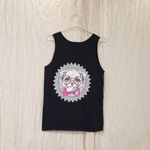 Pawz Bow Tie Mandala Pug Graphic Tank Top